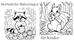 Mehr über den Artikel erfahren Herbstliche Malvorlagen für Kinder
